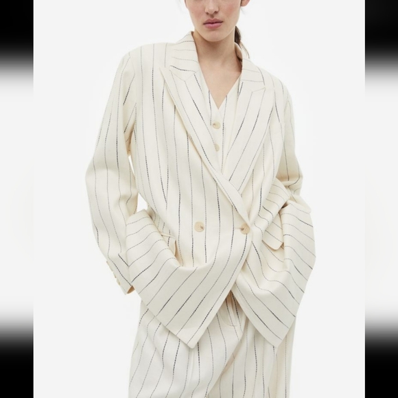 Maxime Jackets & Blazers - Vintage Single Breasted Striped Blazer